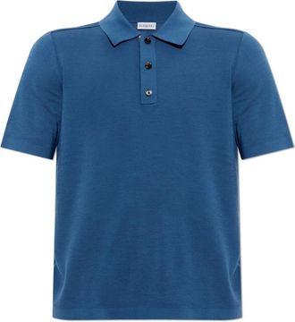Burberry Marcus Wol Zonder Kraag Shirt - Heren - V-hals truien - Blauw - 2XL - Wol - Truien & Vesten
