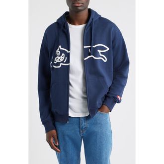 Icecream Zippy Graphic Zip Hoodie in Black Iris at Nordstrom, Size Xx-Large