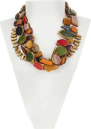 GFW Handmade Bohemian Necklace With Earthy Tones