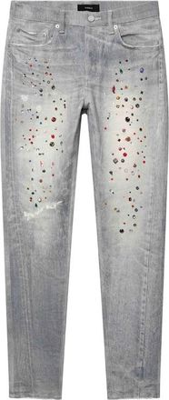 Purple P001 Printed Jeans