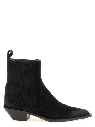 Sonora Black Solid Pointed Toe Boots