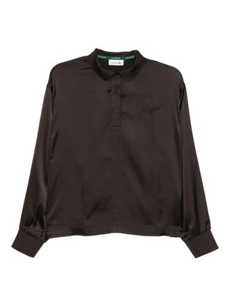 Lacoste embroidered-logo polo top - Brown