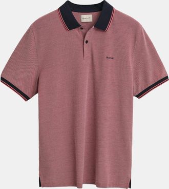 GANT Mens Gant 4-Colour Short Sleeved Oxford Shirt in Red