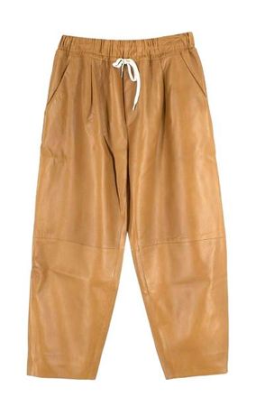 Givenchy Tan Lambskin Leather Trousers Size XXS