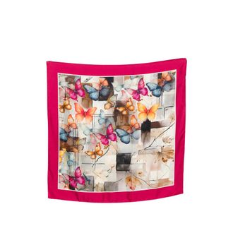 D'Aniello Butterfly-print Square Scarf