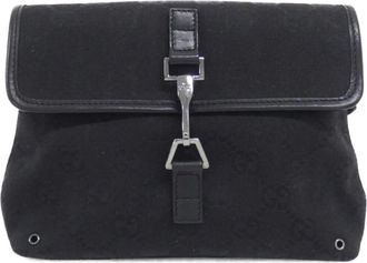Gucci Black Gg Canvas Fanny Pack (Pre-Owned)