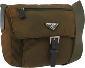 Prada Pre-owned Vintage Nylon Schoudertas - Dames - Vintage Schoudertas - Groen - ONE Size - Nylon - Vintage