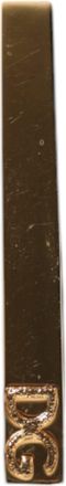 Dolce & Gabbana Mens Gold Tone Brass Logo Branded Tie Clip Bar Real