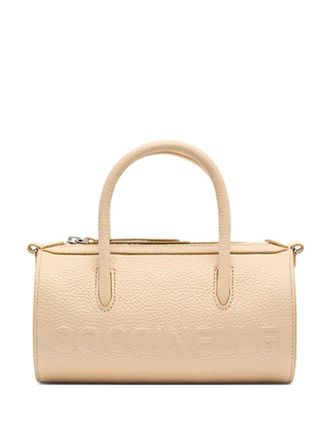 Coccinelle Medium Myrtha cilindrische shopper met reli&euml;f - Beige