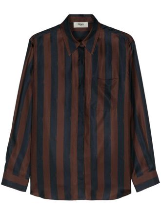 Fendi Striped Silk Shirt