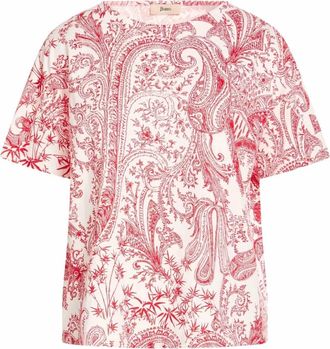 Herno Womens Short Sleeve Top In Flower Pattern
