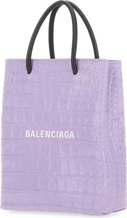 Balenciaga Womens Lilac Leather Handbag 5390 Borse A Mano Bag