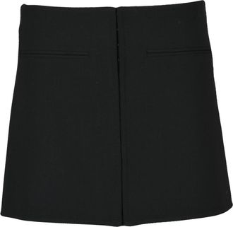 Courr&egrave;ges Mini Svasata Rok - Dames - Korte rokken - Zwart - XS - Wol - Rokken