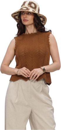 Modstr&ouml;m Tops, Dames, Bruin, XS, Katoen, Cary MD Top