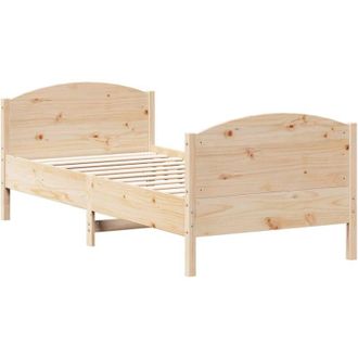 vidaXL Bed Frame without Mattress 75x190 cm Small Single Solid Wood Pine Vidaxl