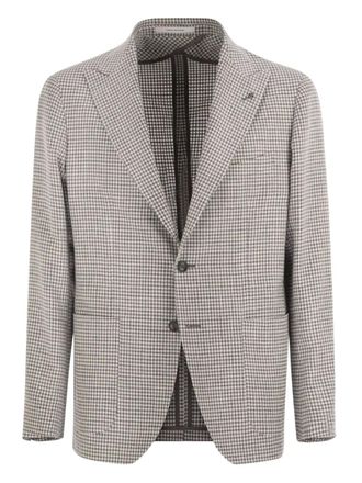 Tagliatore Montecarlo peaked-lapel patch-pocket blazer - Grey