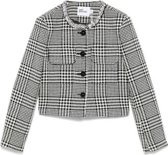Self Portrait Black Check Blazer