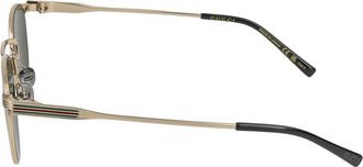 Gucci Mens Gg1875s Round Metal Frame Sunglasses Gold