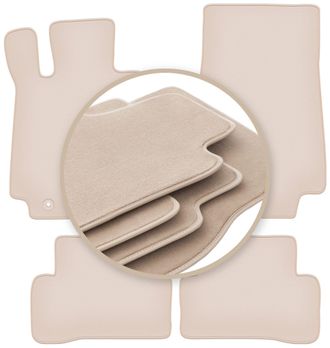 OEM Alfombrillas Premium Beige Para: Mercedes C W205 Con Reposapi&eacute;s Station Wagon, Sedan 2015