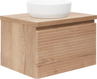 Puma Naturel Mueble De Ba&ntilde;o Bajo Lavabo Naturel Savona 78x43x44,8 Cm, Roble Halifax Mate (savona80dhd)