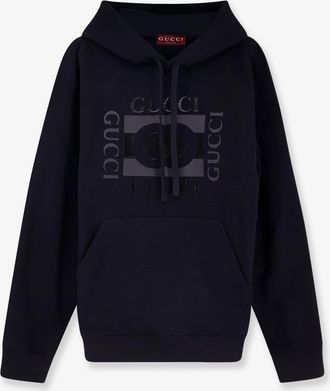 Gucci Felpa in cotone con stampa Incrocio GG - GUCCI - gender_Man