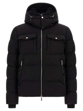Moorer Black Quilted Hood Jacket