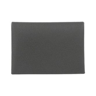 Herm&egrave;s Graphite Epsom Leather Coin Purse/Coin Case (Pre-Owned)