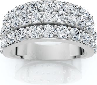Pompeii3 1 3/4Ct Diamond 8mm Wide Chelsea Wedding Ring Anniversary Band Gold Lab Grown