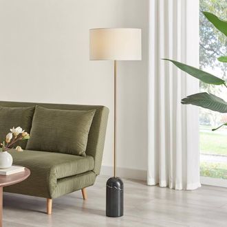 Furniturebox Joceline Black Marble Standing Floor Lamp