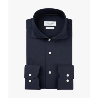 Profuomo Elegante Formele Overhemden - Heren - Zakelijke Overhemden - Blauw - S - Katoen - Overhemden