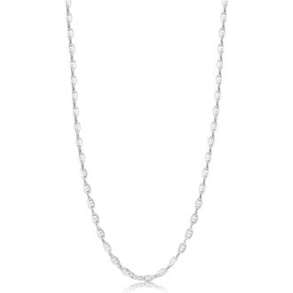 Lafonn Lucy Small Chain Necklace in Silver at Nordstrom, Size 20