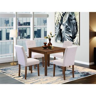 East West Furniture 5 Piece Dining Room Set consists A Dining Table