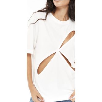 Mother of All Ariel Cut Out T-Shirt in White at Nordstrom, Size X-Small