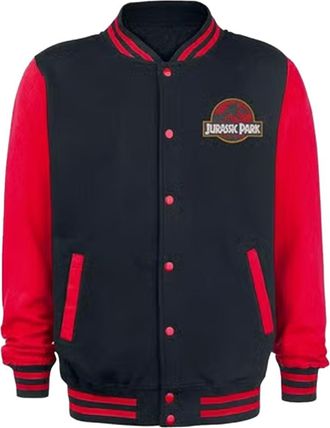 Jurassic Park Heren jas (Zwart, Rood)