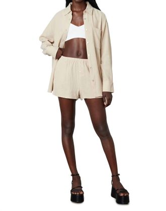 Nia Gauze Boyfriend Shirt In Natural