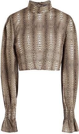 8 by YOOX LEOPARD PRINT COTTON TOP