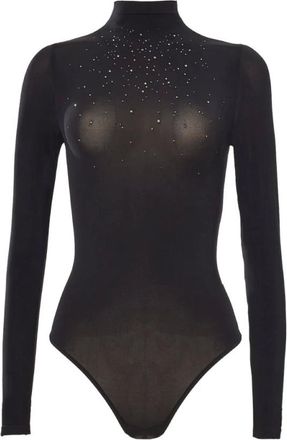 Wolford Crystal String Body - Dames - Tops - Zwart - Maat: L Katoen