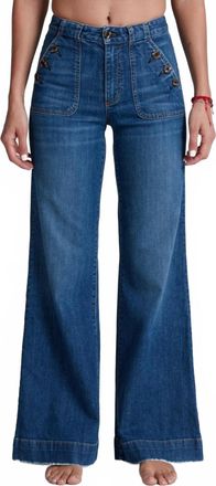 ASKK NY Brickhouse Mid Rise Wide Leg Jeans In The Rink
