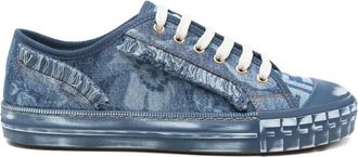 Fendi Denim sneakers met franje - Blauw