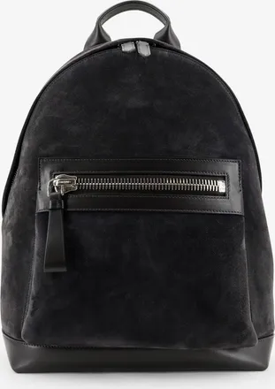 Tom Ford Zaino in suede con maxi zip frontale - TOM FORD - gender_Man