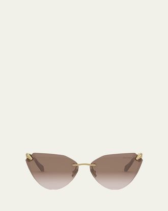 Bulgari Serpenti Viper Cat-Eye Sunglasses