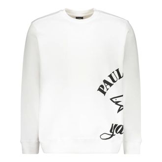 Paul & Shark Paul & Shark, Sweatshirts, male, White, Size: 6XL Long-Sleeved Graphic Sweatshirt