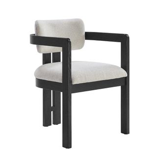 Best Master Furniture Tappelle Mid-Century Modern Fully Assembled Dining Arm Chairs, Set of 2, Natural