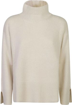 Le Tricot Perugia Beige Sweaters voor Stijlvolle Look - Dames - Coltruien - Beige - S - Wol - Truien & Vesten