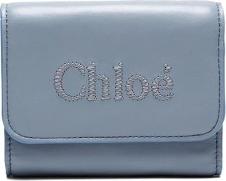 Chloé 2023 Sense portemonnee met logo - Blauw
