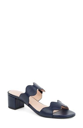 Patricia Green Palm Beach Slide Sandal in Navy Leather at Nordstrom, Size 10