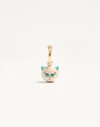 Valentino Garavani Valentino Garavani Le Chat De La Maison Nylon And Metal Mono Earring Man GOLD/MULTICOLOUR UNI