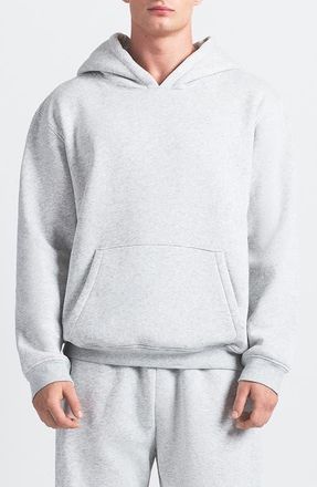 SKIMS FLEECE LOUNGE RELAXED HOODIE in Light Heather Grey at Nordstrom, Size X-Small