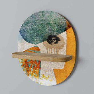 OEM Estante Ovalado Caras Abstractas