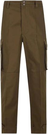 Valentino Garavani Cargo Broek met VLogo Signature - Heren - Straight fit broeken - Groen - L - Katoen - Broeken